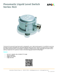Thumbnail of document Data Sheet - NLS Pneumatic Level Switch